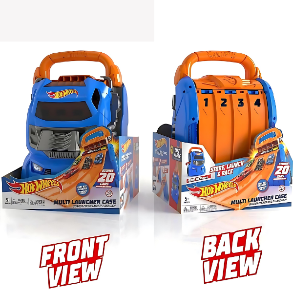 Container portabil pentru 4 piste paralele Hot Wheels