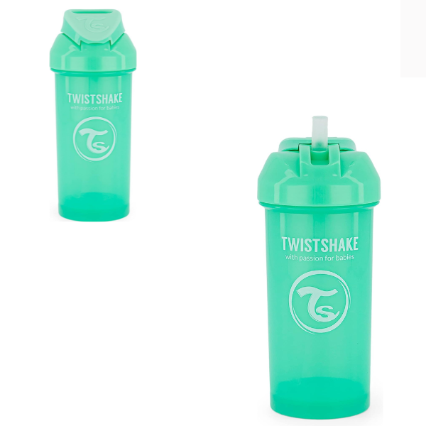 Cana cu Pai, Verde Pastel, 360 ml