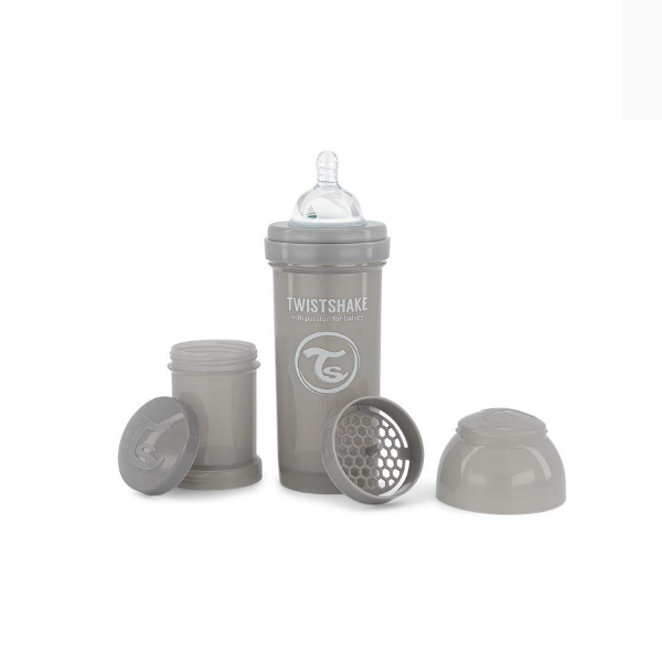 Biberon Anti-Colici, Gri, 260 ml, 0+ luni