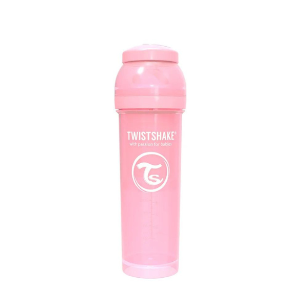 Biberon Anti-Colici, Roz Pastel, 330 ml, 0+ luni