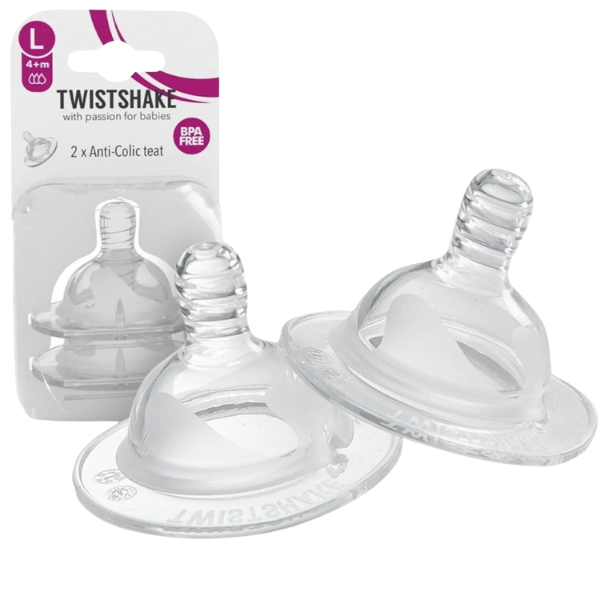 Set 2 tetine anticolici Twistshake, 4+ luni..