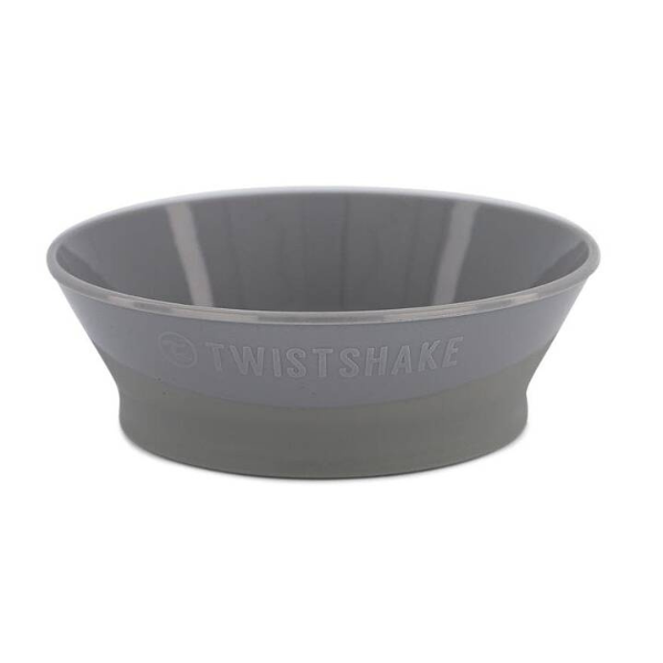 Миска с крышкой Twistshake серый, 6+ месяцев