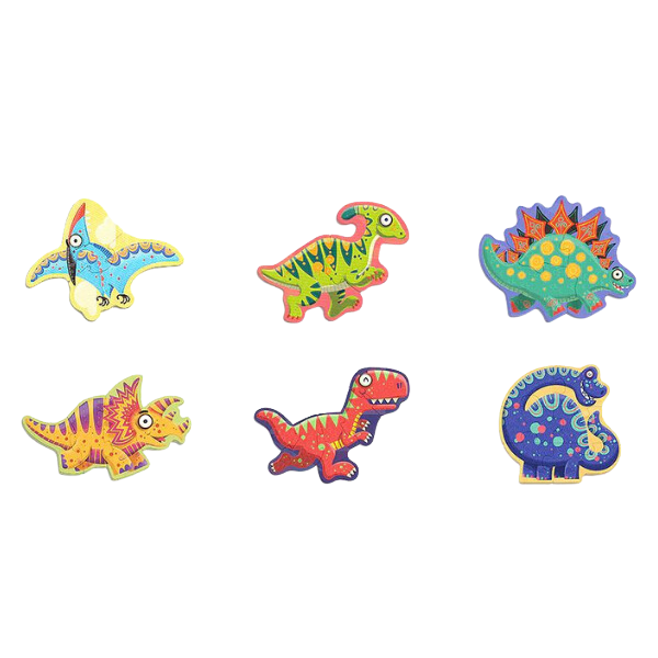 Primul Puzzle „Dinozauri drăguți”, 6 în 1