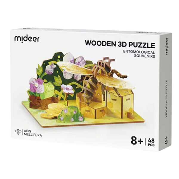 Puzzle 3D din lemn „Albina”, 48 elem.