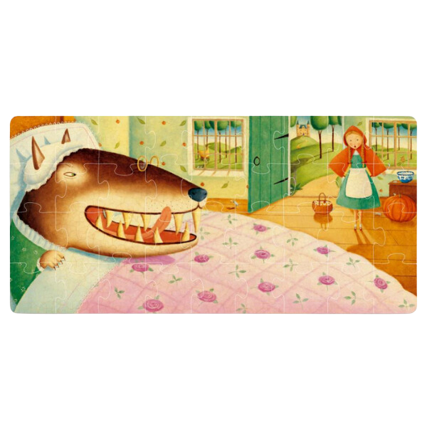 Puzzle cu basme ilustrate „Scufița Roșie”, 36 elem.