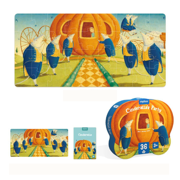 Puzzle cu basme ilustrate „Petrecerea Cenușăresei”, 36 elem.
