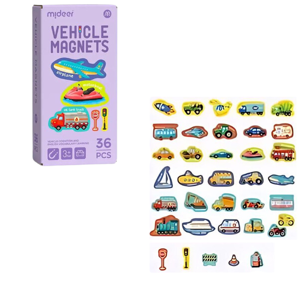 Cumpara  Litere/cifre magnetice - Figure magnetice „Transport”, 36 elem...