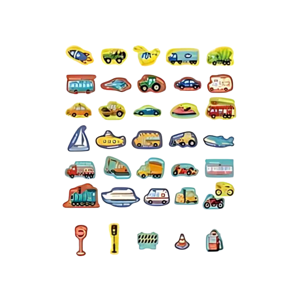 Figure magnetice „Transport”, 36 elem.