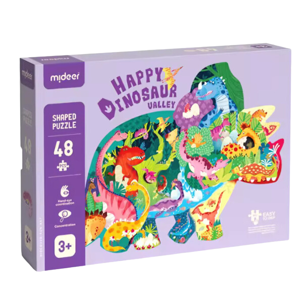 Puzzle în formă de animal „Valea Dinozaurului Fericit”, 48 elem.