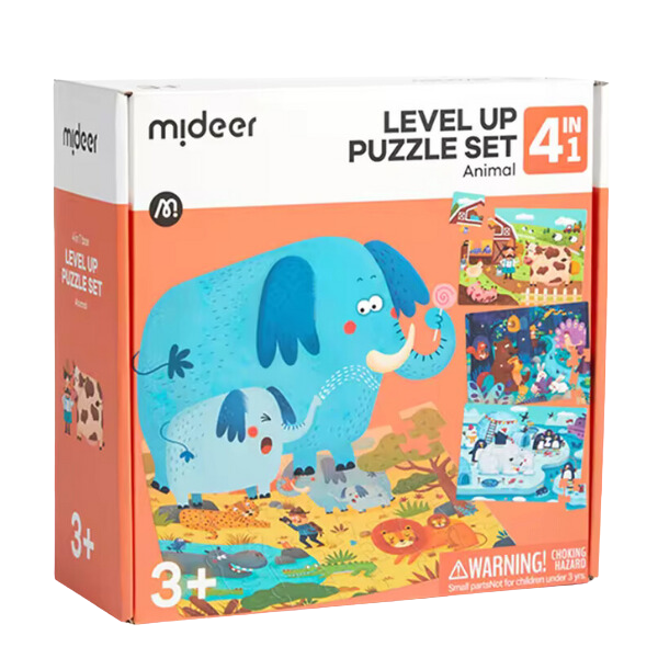 Seria de puzzle-uri „Animăluțe”, 4 în 1