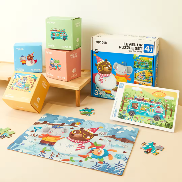 Seria de puzzle-uri „Cele Patru Anotimpuri”, 4 în 1