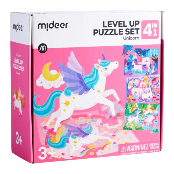 Seria de puzzle-uri „Unicorn”, 4 în 1