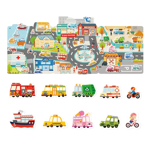 Set de Stickere Gelatinoase Reutilizabile „Trafic Aglomerat”