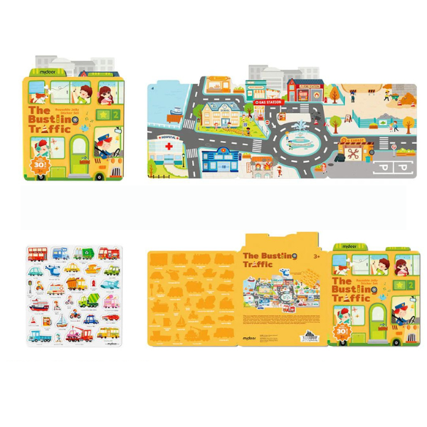 Set de Stickere Gelatinoase Reutilizabile „Trafic Aglomerat”