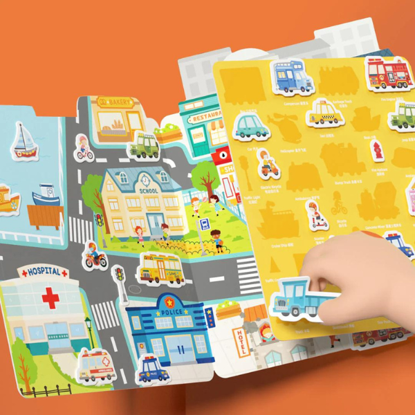 Set de Stickere Gelatinoase Reutilizabile „Trafic Aglomerat”