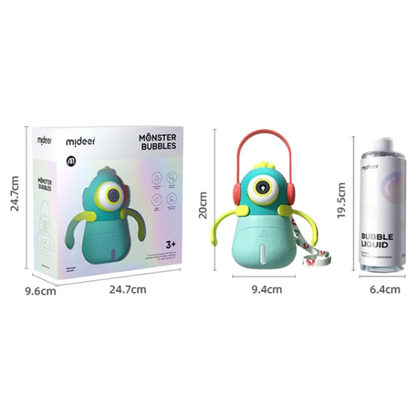 Generator de bule de săpun „Bubbles Monster”, cu lumină și sunet, albastru