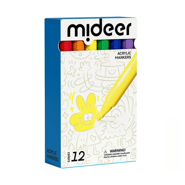 Set de markere acrilice, 12 culori