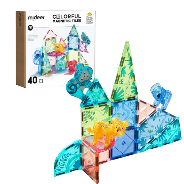 Set de construcție magnetic „Pădurea magică”, 40 elem.
