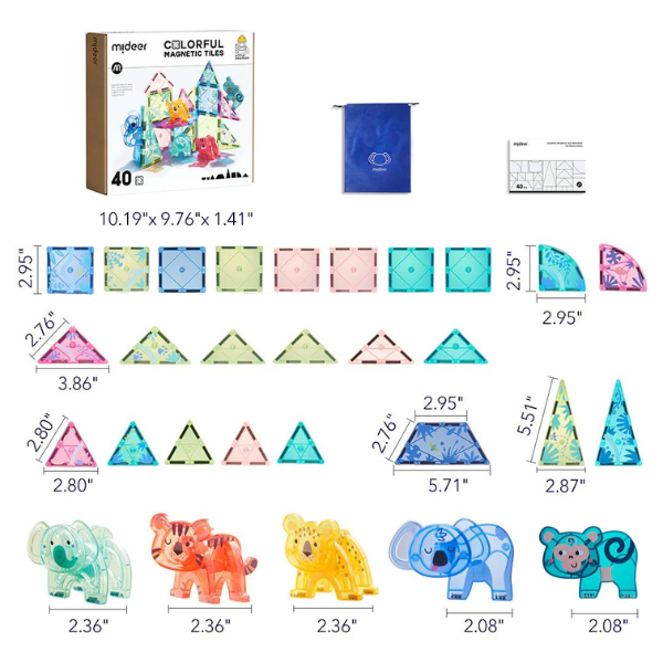 Set de construcție magnetic „Pădurea magică”, 40 elem.