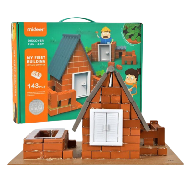 Set de construcție cu cărămizi „Cabană”, 143 buc