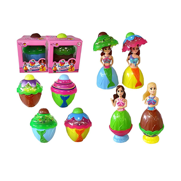 Mini-păpușă „Sirena în cupcake” 12 stiluri