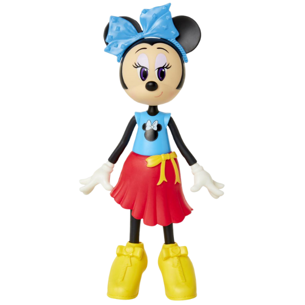 Papusa Minnie Mouse cu fundita albastra