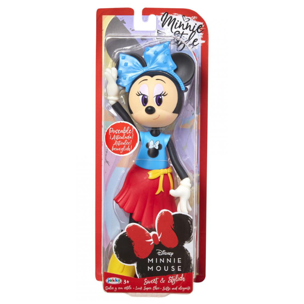 Papusa Minnie Mouse cu fundita albastra