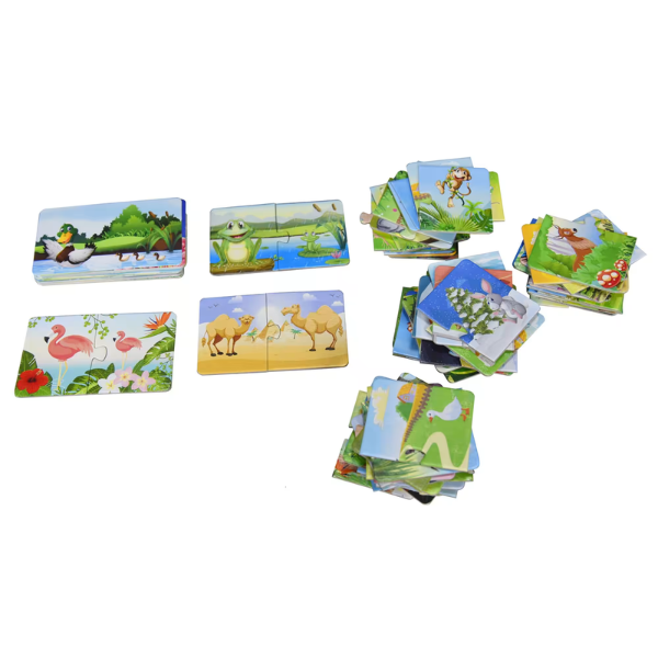 Mini-puzzle „Cine e mama cui?”, 36 piese (ucr.)