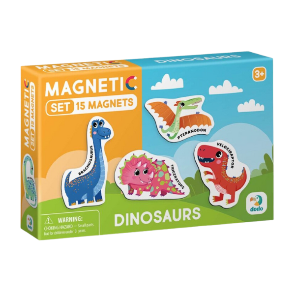 Joc magnetic „Dinozauri”, 15 elem.