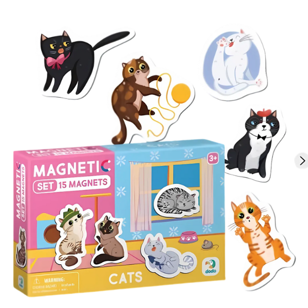 Joc magnetic „Pisici”, 15 elem.