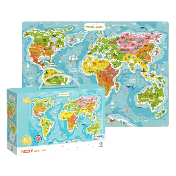 Puzzle „Harta Lumei”, 100 el.