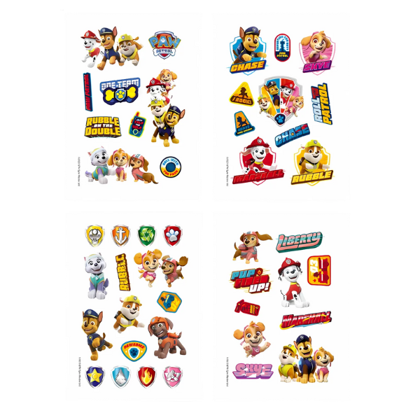 Set de tatuaje temporare pentru copii cu Patrula cățelușilor, 45 buc.