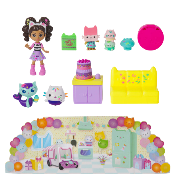 Set de figurine: Cadou aniversar Brioșel, seria „Gabby’s Dollhouse”