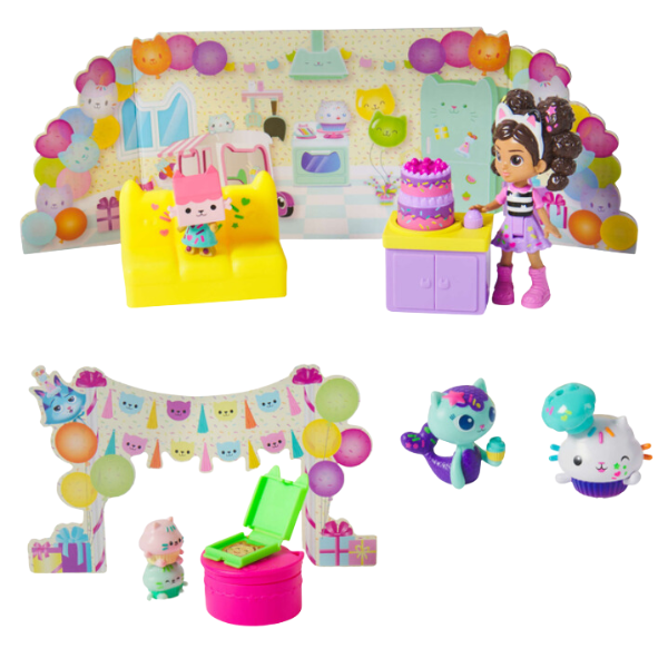 Set de figurine: Cadou aniversar Brioșel, seria „Gabby’s Dollhouse”
