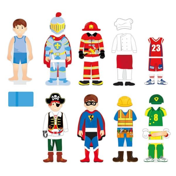Set de elemente magnetice “Costumează băiețelul”