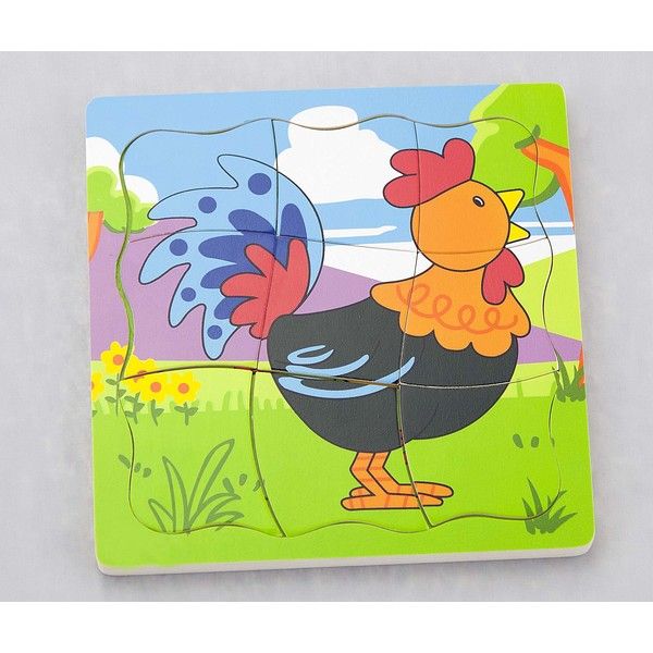 Puzzle cu mai multe straturi „Cocoș”