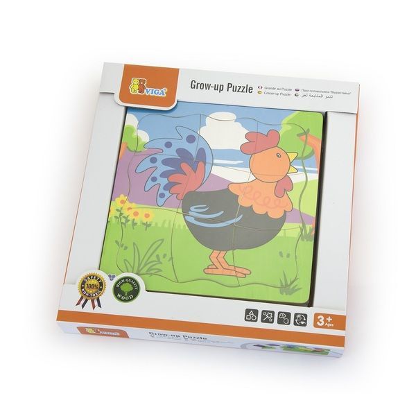 Puzzle cu mai multe straturi „Cocoș”