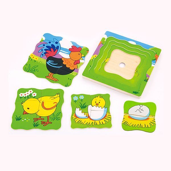Puzzle cu mai multe straturi „Cocoș”