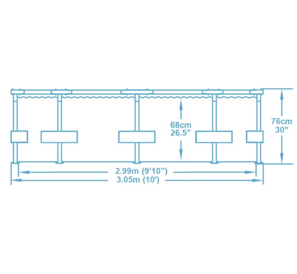 Piscina Steel Pro Max 305x76cm, 4678L, carcas metal