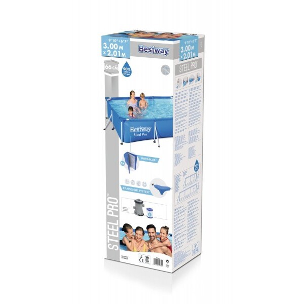Piscina Steel Pro 300x201x66cm, 3300L, carcas metal