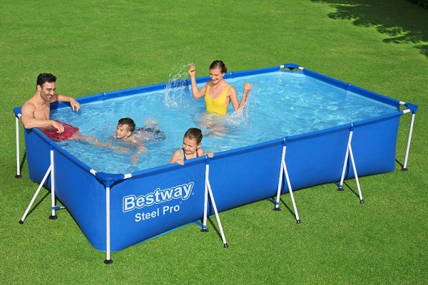 Piscina Carcas Metal Steel Pro 400x211x81cm, pompa-filtru 1249L/h, 5700L