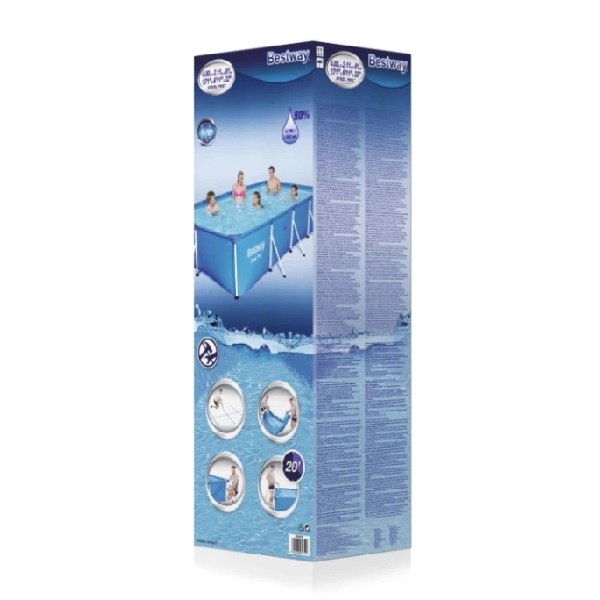 Piscina Carcas Metal Steel Pro 400x211x81cm, pompa-filtru 1249L/h, 5700L