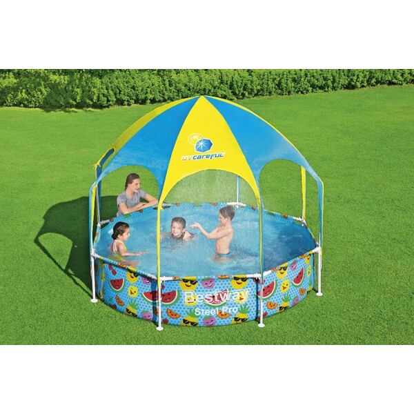 Piscina carcas My First Pool 244х51cm, 1688L cu baldachin, 3+