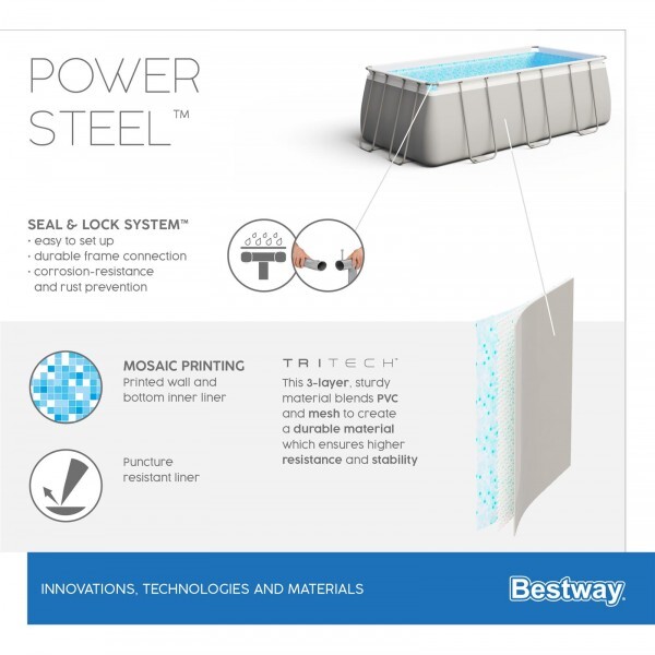Piscina Power Steel 404x201x100cm, 6478L, carcas metal