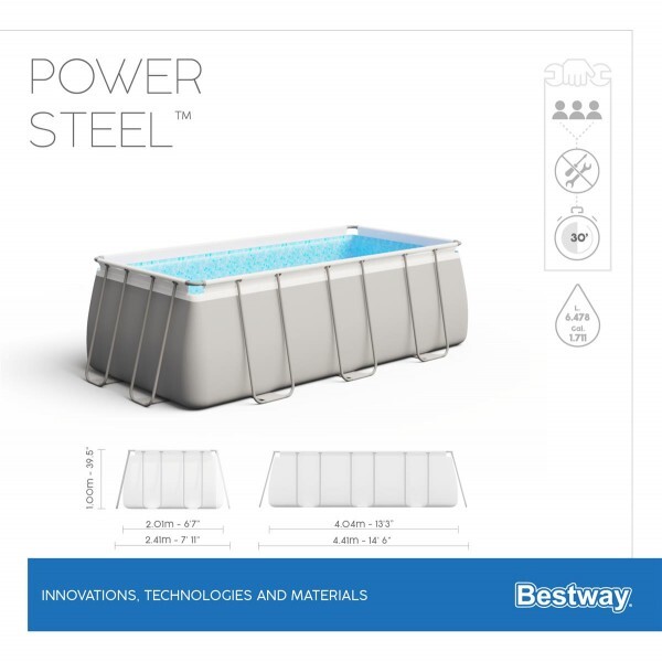 Piscina Power Steel 404x201x100cm, 6478L, carcas metal