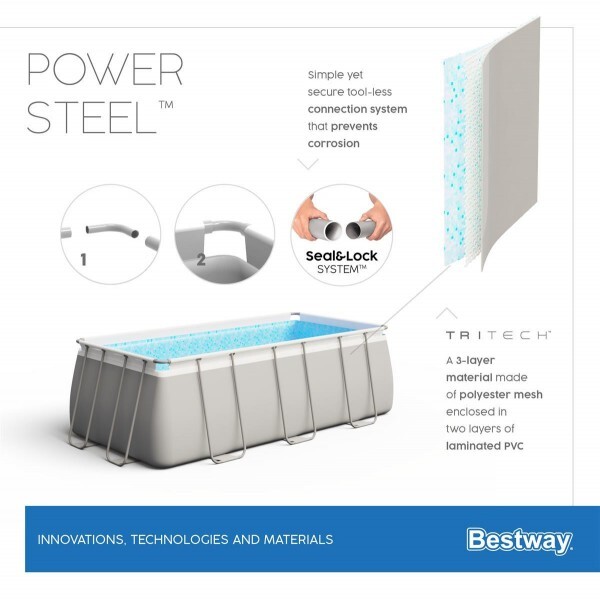 Piscina Power Steel 404x201x100cm, 6478L, carcas metal