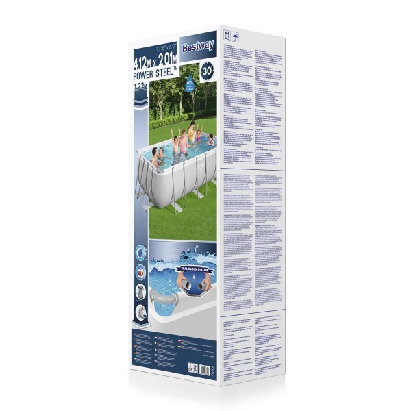 Piscina Power Steel 412x201x122cm, 8124L, carcas metal (pompa-filtru 3028L/h)