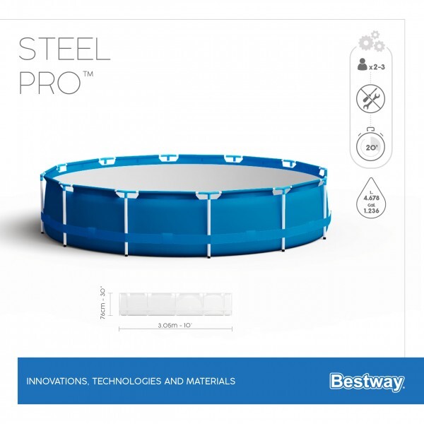 Piscina Steel Pro 305x76cm, 4678L, carcas metal