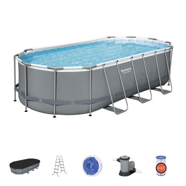 Piscina Power Steel Oval 549x274x122cm, 13430L, carcas metal