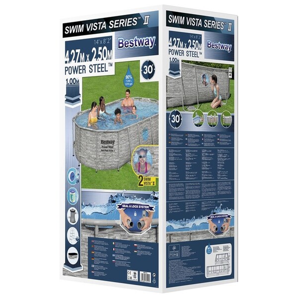 Piscina Power Steel 427x250x100cm, 7250L, carcas metal